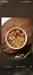 Hình ảnh Mì trộn indomie không cay gà viên kim chi