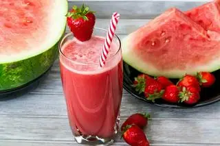 Hình ảnh Nước ép dưa hấu mix dâu
