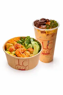 Hình ảnh Combo Cá Viên Sốt Me + Trà sữa thái đỏ