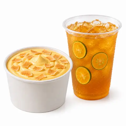 Hình ảnh Combo Kem sầu riêng + Trà tắc