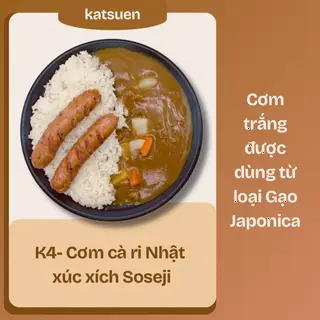 Hình ảnh K4- Cơm cà ri XÚC XÍCH TIÊU Nhật Bản
