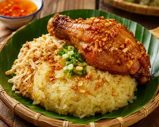 Hình ảnh xôi đùi tỏi