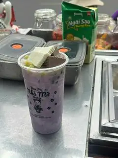 Hình ảnh trà sữa khoai môn full thạch