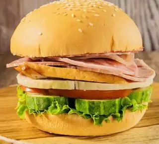 Hình ảnh Hamburger thịt chả