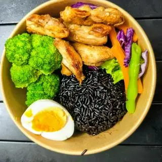 Hình ảnh Cơm gạo lứt gà nướng mật ong