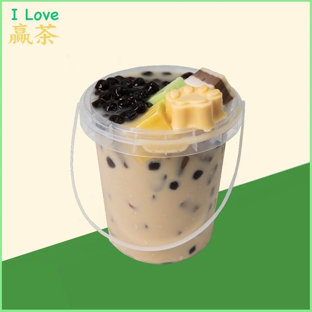 Hình ảnh  Xô Trà Sữa Truyền Thống Full Topping Size L