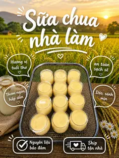 Hình ảnh Sữa chua phô mai - 8 hũ to (120ml/hũ)