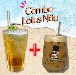 Hình ảnh Combo Lotus Nâu ( Nâu Đá Honey + Trà Lotus Sen )