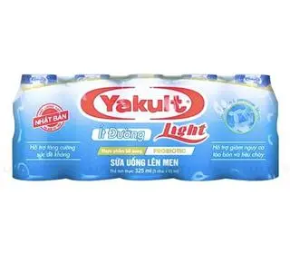 Hình ảnh lốc 5 hủ sữa uống lên men yakult ít đường 