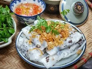 Hình ảnh Bánh cuốn nóng nhân thịt - phần nhỏ