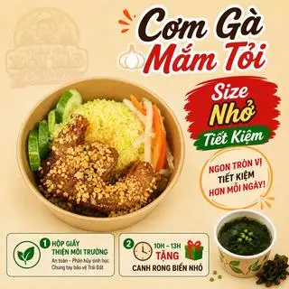 Hình ảnh Cơm má đùi gà sốt mắm tỏi (nhỏ)