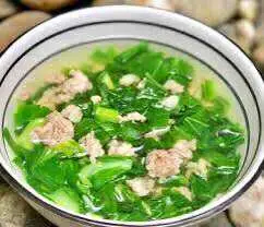 Hình ảnh Canh Rau Cải Thịt Băm 