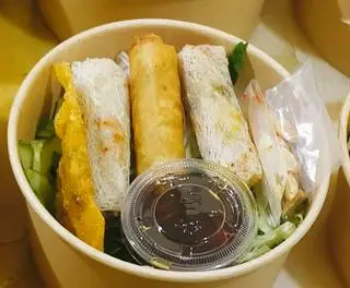 Hình ảnh bún chả giò _ nước mắm 