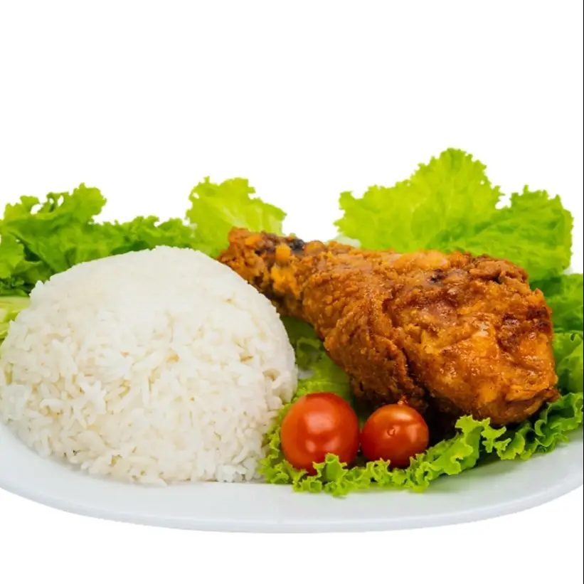 Hình ảnh Cơm trắng gà chiên giòn