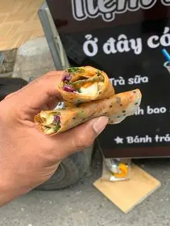 Hình ảnh Trà sữa - bánh tráng nướng mắm ruốc