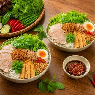 Hình ảnh COMBO 2 Hộp Bún Thịt Luộc Nước Tương ( Full Topping)