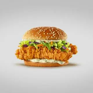 Hình ảnh Hamburger gà - trứng - phô mai