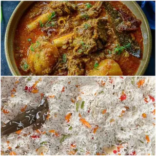 Hình ảnh Combo cà ri dê - cơm trộn Ấn/ Mutton curry - mixed Indian rice
