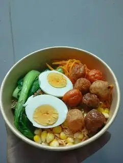 Hình ảnh ❤️Mì Trộn Tóp Mỡ, Cá Viên Chiên, Trứng❤️