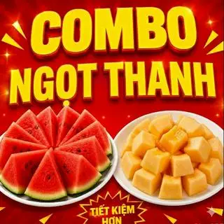 Hình ảnh Combo Ngọt Thanh: Box Dưa Hấu & Box Dưa Vàng Cắt Sẵn 