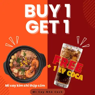 Hình ảnh Mì Cay Kim Chi Thập Cẩm tặng Coca