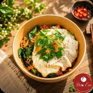 Hình ảnh Mì Xào 2 Trứng Ốp La