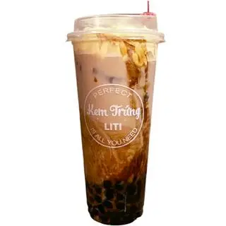 Hình ảnh Trà Sữa Ôlong Trân Châu Đường Đen Kem trứng