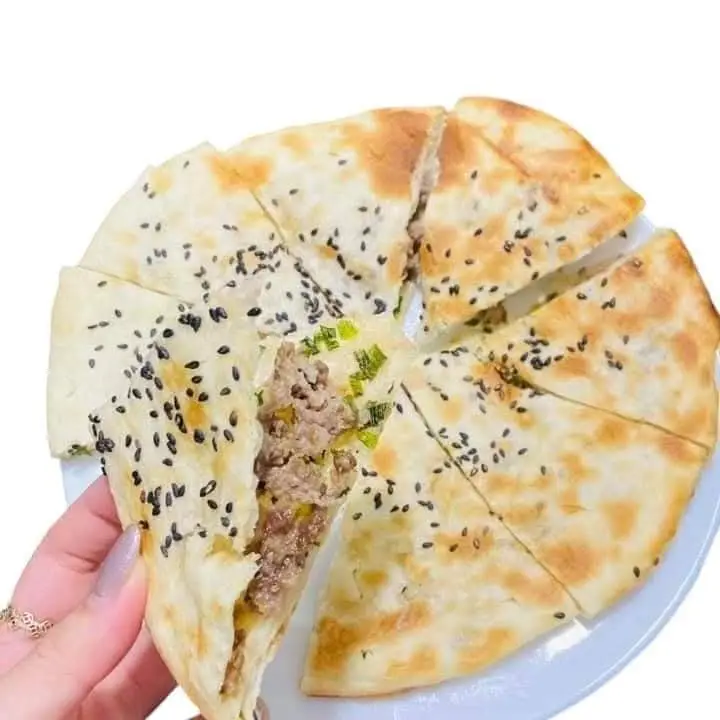 Hình ảnh Guokui bánh nướng nhân thịt hành