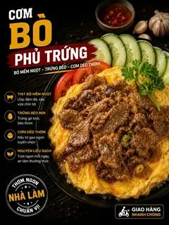 Hình ảnh Cơm bò phủ trứng