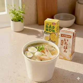 Hình ảnh Combo súp gà + sữa