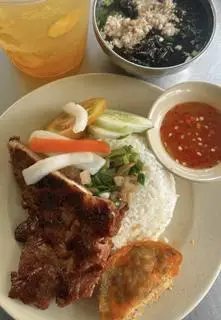 Hình ảnh Combo - Sườn mắm chưng , Canh rong biển , Trà tắc . 
