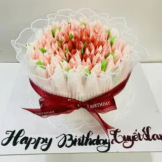 Hình ảnh BÁNH SINH NHẬT SIZE 18 HOA TUYLIP
