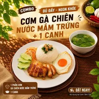 Hình ảnh Combo 3 Cơm Gà Chiên Nước Mắm Trứng + Canh