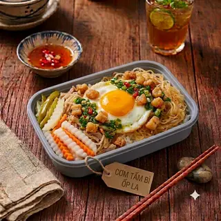 Hình ảnh cơm tấm bì ốp la