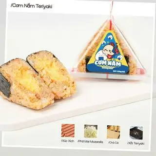 Hình ảnh cơm nắm teriyaky phomai