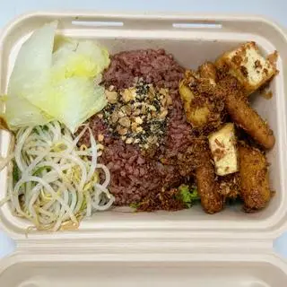 Hình ảnh Tempeh đậu hũ chiên chả gừng