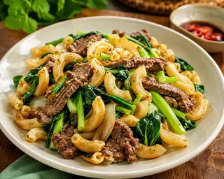 Hình ảnh nui xào bò