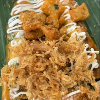 Hình ảnh Bánh tráng cuộn sốt mayonnaise chà bông