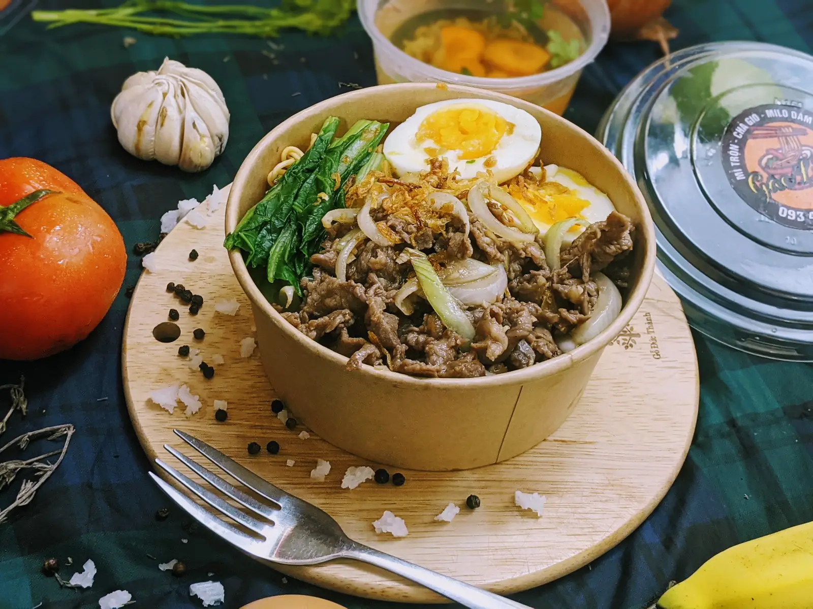 Hình ảnh MBX Mì trộn bắp bò xào GÁCLửng freetặngkèmcanh Rong biển