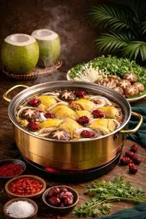 Hình ảnh Lẩu Gà Nước Dừa Lớn ( Dùng 4-5 người )