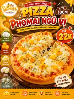 Hình ảnh Pizza mini size 10cm phô mai ngũ vị