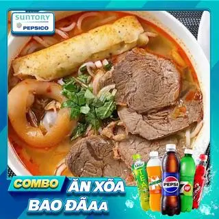 Hình ảnh Combo bún bò giò tái chả - pepsi