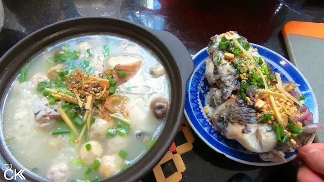Hình ảnh Cháo đầu cá và ruột cá lóc (cđ)