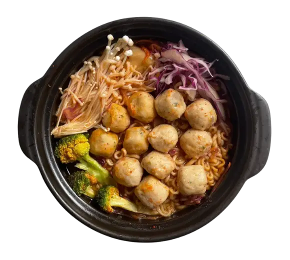 Hình ảnh Mì Cay Kim Chi Bò Viên
