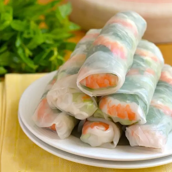Hình ảnh phở cuốn tôm 3 cái 