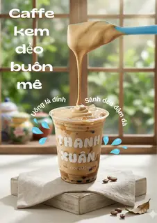 Hình ảnh cafe kem dẻo buôn mê