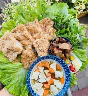 Hình ảnh Bánh cuốn kẹp bánh đa