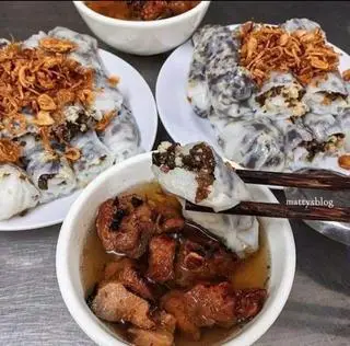 Hình ảnh Bánh cuốn chả nướng
