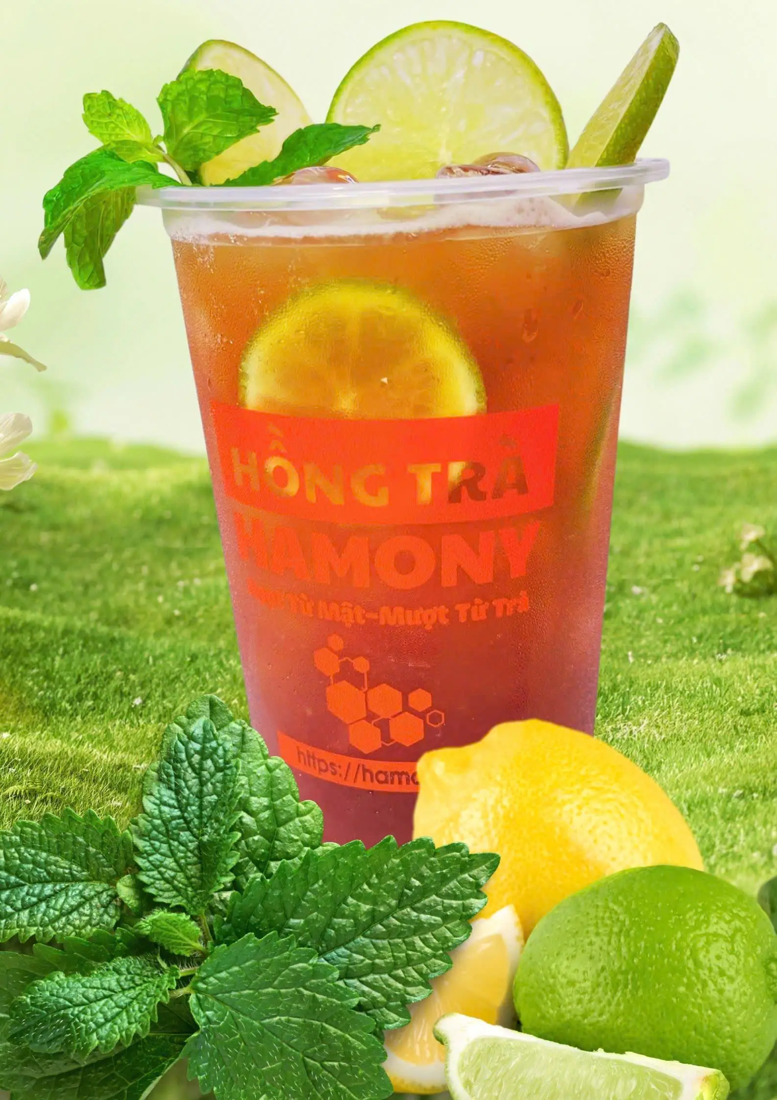 Hình ảnh Hồng trà chanh tươi Mật ong HAMONY 700ml