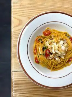 Hình ảnh crab spaghetti ( mì ý cua )